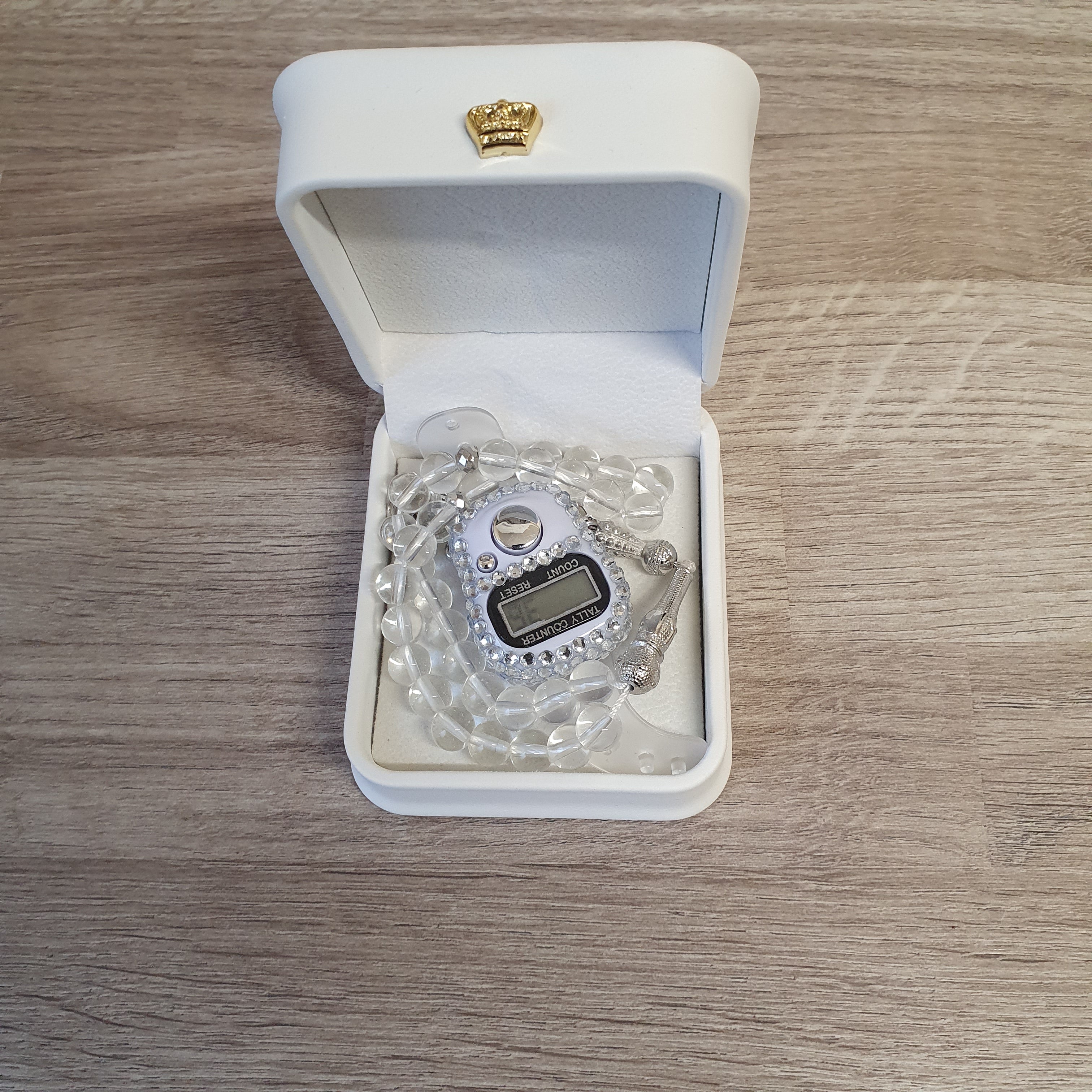 White islamic tasbeeh misbaha prayer beads gift set